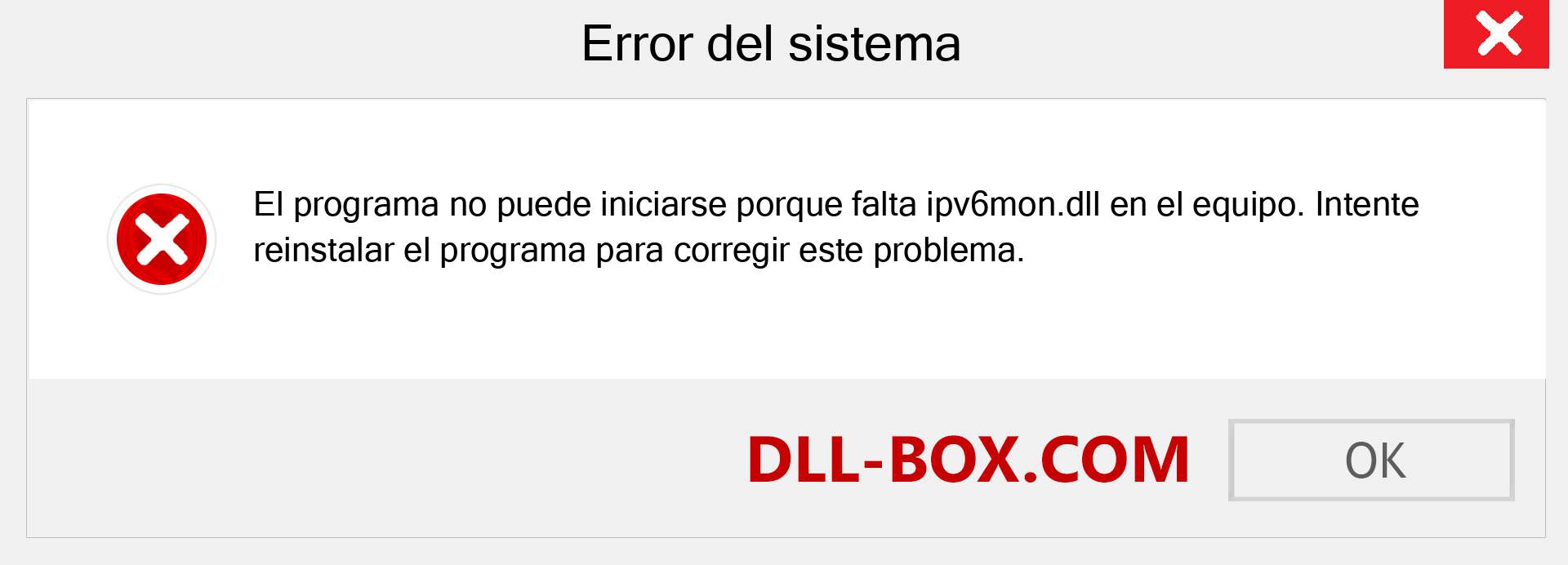 ¿Falta el archivo ipv6mon.dll ?. Descargar para Windows 7, 8, 10 - Corregir ipv6mon dll Missing Error en Windows, fotos, imágenes