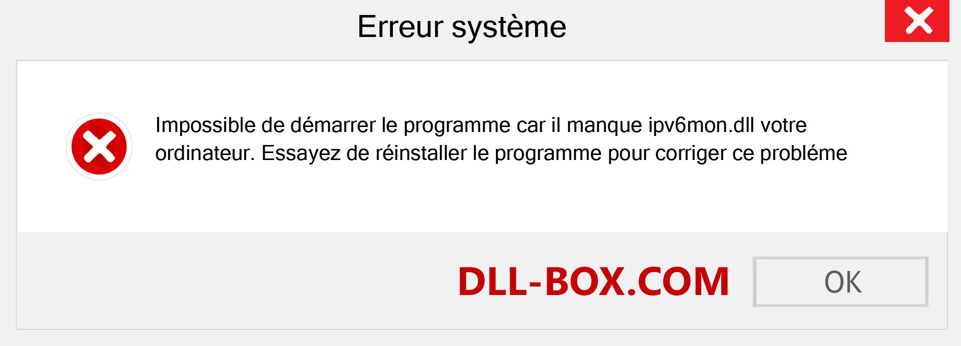 Le fichier ipv6mon.dll est manquant ?. Télécharger pour Windows 7, 8, 10 - Correction de l'erreur manquante ipv6mon dll sur Windows, photos, images