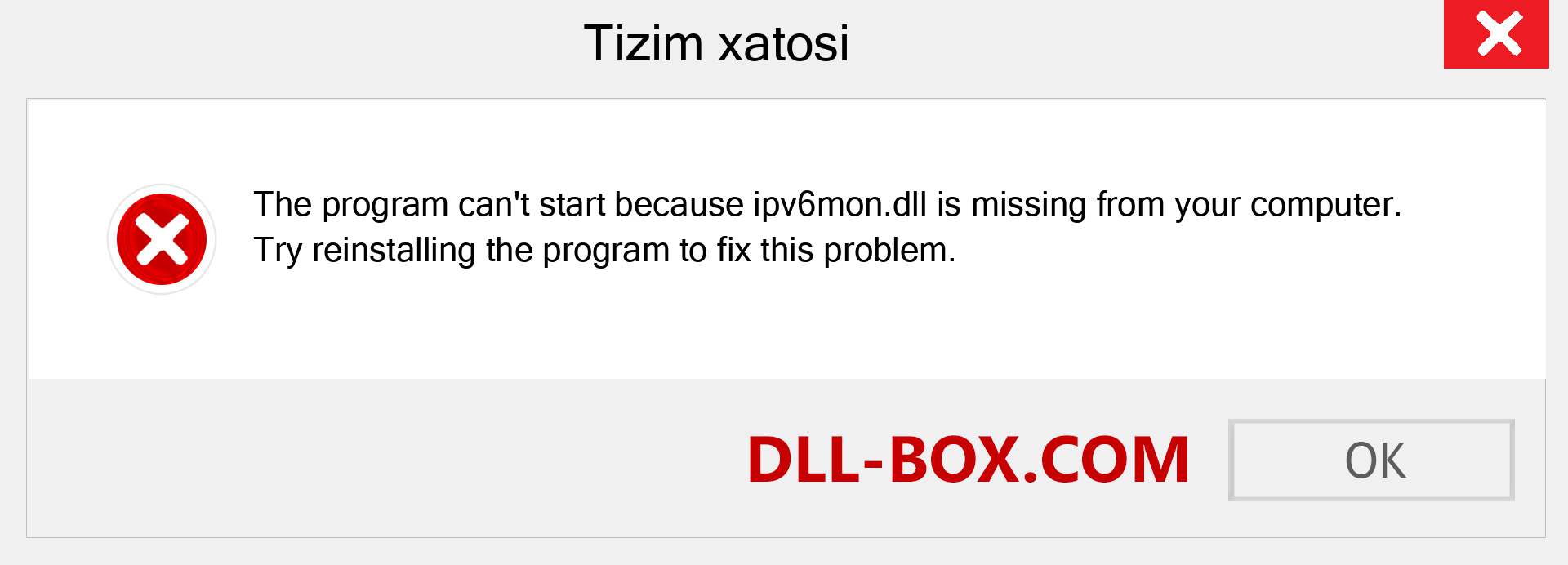 ipv6mon.dll fayli yo'qolganmi?. Windows 7, 8, 10 uchun yuklab olish - Windowsda ipv6mon dll etishmayotgan xatoni tuzating, rasmlar, rasmlar